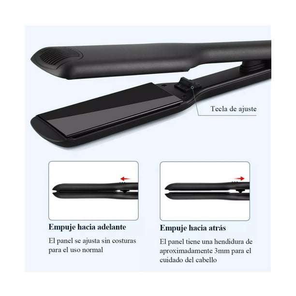 Plancha De Cabello Profesional De Cerámica 55mm Negra Bodega