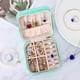 thumbnail image 4 of Joyero pequeño de cuero de PU, estuche portátil de viaje para anillos, colgantes, pendientes, collares y pulseras, organizador de cajas de almacenamiento, 4 of 4