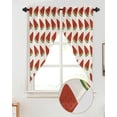 thumbnail image 2 of Swag Curtains, Summer Fruit Watermelon Slices Rod Pocket Kitchen Curtains Valances Tier Curtains Swag Valance Curtains for Bedroom Living Room 28" x 36", 2 Panels, 2 of 6