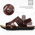 thumbnail image 4 of Mens Casual Opened Toe Leather Sandals Outdoor Fisherman Sporty Summer Shoes, 4 of 8