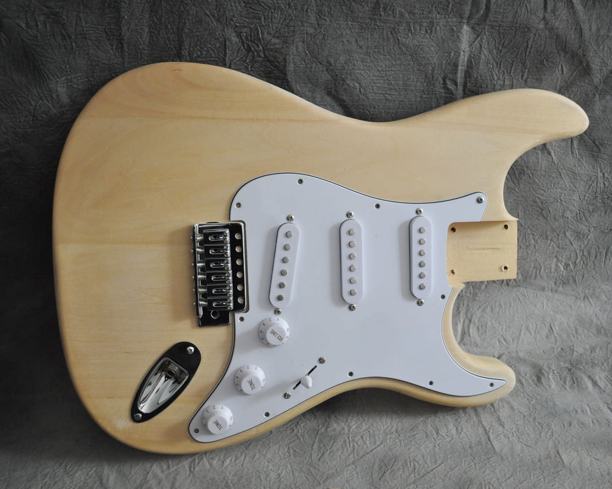 RSW DIY Electric Guitar kit with Basswood Body Maple Neck and Fingerboard 21 Frets S-S-S Pickups Bolt On - image 2 of 6