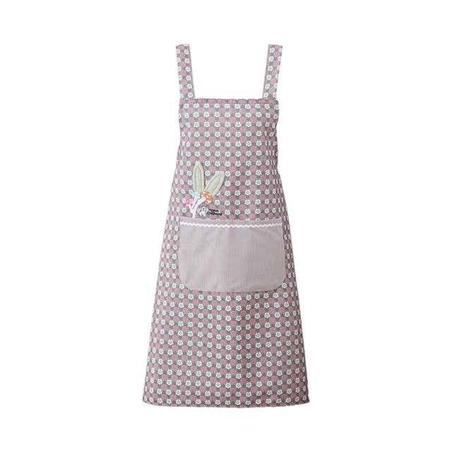 Tumotour Flower Print Polyester Apron Waterproof Oil Resistants Kitchen Apron For Cooking Baking Cleaning Adjustable Neck Strap