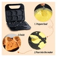 thumbnail image 4 of 6 Animal-Shaped Mini Waffle Maker - Non-Stick Pancake Breakfast Iron for Kids & Home ,Easy to Operate, 4 of 6