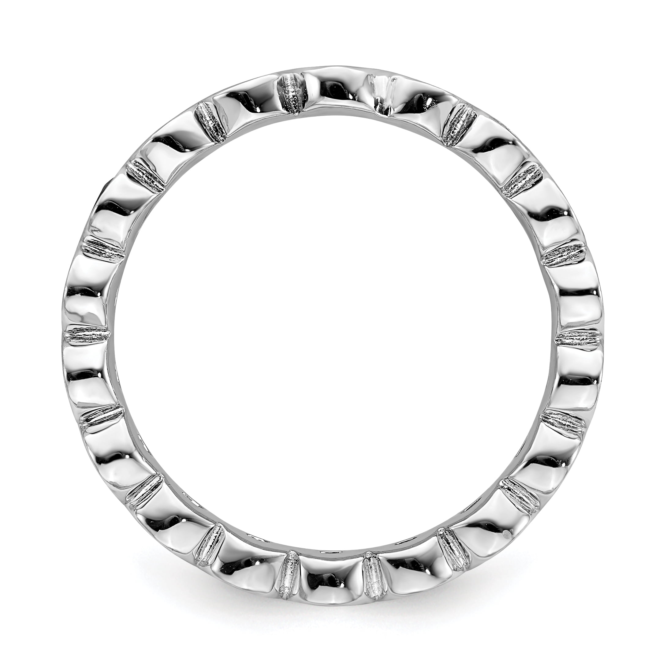 Created Emerald Sterling Silver Ring