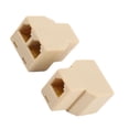 thumbnail image 3 of REGALWOVEN 2Pcs RJ11 6P4C Female to Dual Female Y Splitter Phone Jack Adapter Divider Beige, 3 of 6