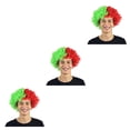 thumbnail image 4 of Soidarity Peluca de payaso pelo rizado Navidad pelos sintéticos multiusos amplia aplicación multicolor Headwearing disfraz divertido Type1 NO1, 4 of 6