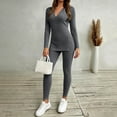 thumbnail image 4 of Admvng 2 Piece Outfit Set for Women Long Sleeve Top and Long Pants Casual Trendy Coordinated Tracksuit, 4 of 7