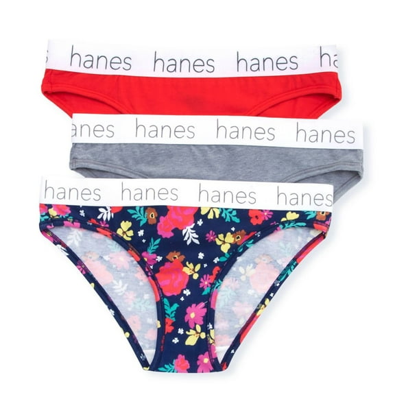Women's Hanes 45UOBK Cotton Blend Bikini Panty - 3 Pack (Red Stone XL)