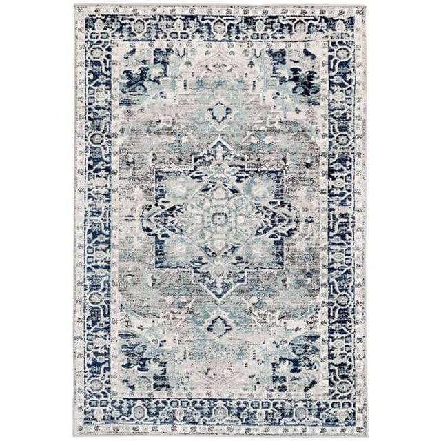 Trans-Ocean Importe HPT45635647 39 x 59 Po Liora Mannequin Hampton Heriz Tapis Rectangle Tissé Wilton Intérieur - Gris