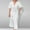 White, variant on Sakmal Summer Dresses for Women Solid Puff Sleeve Pink Comfort Fit Short Sleeve Maxi Shirt Dress
