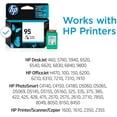 thumbnail image 2 of Original HP 95 Tri-color Ink | Works with HP DeskJet 460, 5000, 6000, 9800; OfficeJet H470, 100, 6000, 7000; PhotoSmart C4100, D5000, 300, 400, 2000, 7850, 8000; PSC 1600, 2350 Series | C8766WN, 2 of 9