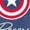 HEATHER NAVY, variant on - Captain America Portrait Jersey - Toddler Girls Short Sleeve T-Shirt