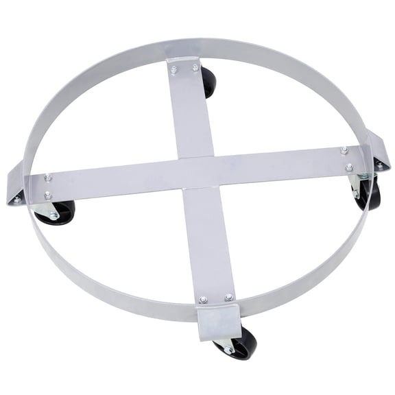 2Pcs Drum Dolly for 55 Gallon Drums,Barrel Dolly with 4 Swivel Caster Wheels,Heavy Duty Steel Frame Drum Cart with Brake for Workshops, Factories, Warehouses,