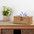thumbnail image 3 of Rattan Tissue Box Cover Rectangular Napkin Case Woven Napkin Paper Container Home Car Napkins Holder Ofiice Home Organizer, 3 of 7