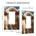 thumbnail image 3 of Balery Daisy Meadow Cow for Duplex Wall Plates Kit, Electrical Outlet Covers, Standard Size 1-Gang 5.0" x3.0", Electric Receptacle Plug Covers-Style U, 3 of 6