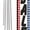 American Theme, variant on Rainbow American Sale Advertising Rectangle Feather Banner Flag Sign with Pole Kit and Ground Spike