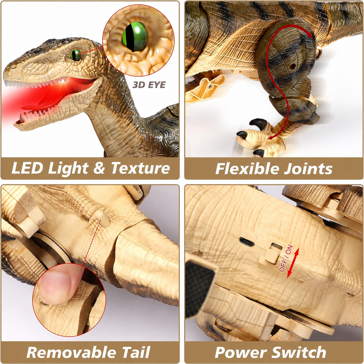 JBeeCtrl Remote Control Walking Dinosaur Toy photo 4