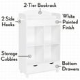 thumbnail image 4 of RiverRidge Kids Book Nook Cubby Toy Storage Cabinet with Bookshelf - White, 4 of 10