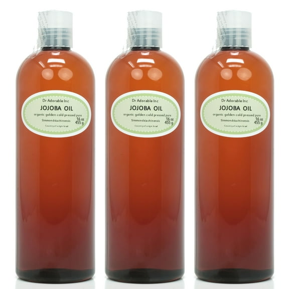 Dr Adorable - 48 oz - Jojoba Oil Golden Unrefined - 100% Pure Natural Organic Cold Pressed (3 of 16 oz)