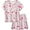 Pink Rabbit, variant on WIBACKER 3-12Y Girls Loose Pajamas for Little & Big Girls 2PC Set Thin Sleepwear Summer Short Sleeve Jammies - Bear