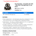 thumbnail image 2 of Glow Plug Relay - Compatible with 1999 - 2003 Ford F-250 Super Duty 7.3L V8 Diesel 2000 2001 2002, 2 of 2
