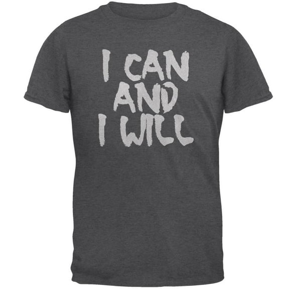 Daily Inspiration I Can And I Will Mens T Shirt Dark Heather 2XL