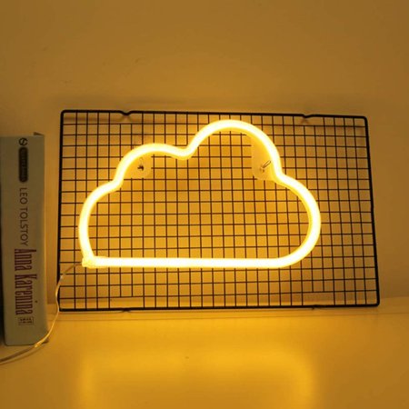 Led Cloud Sign Examples Neon Lights LED Cloud Signs Wall Light Room Decor Night Lights Battery ...