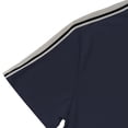 thumbnail image 6 of Men's Side Striped T-Shirt Casual Short Sleeve Round Neck Tee Top for Gym Workout Fitness Training Streetwear Modern Fashion Essential | AESTIVO,Navy L, 6 of 9