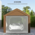 thumbnail image 5 of Outsunny 235.00 x 119.00 x 108.25 inches Tan Carport, 5 of 9