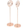 thumbnail image 2 of Desktop Card Holder, Metallic Texture Table Card Decor Steady Semicircle Convex Design  For Anniversary Party For Wedding Office Rose Gold,Gold, 2 of 8