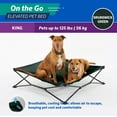 thumbnail image 7 of Coolaroo On the GoElevated Travel Dog Bed, King, Brunswick Green, 7 of 7