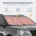 thumbnail image 4 of Xecao Rose Flowers for Foldable Car Sun Shades (2-Pack) offer sun protection with an easy-fold design for convenient windshield shading., 4 of 7