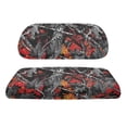 thumbnail image 2 of Pzuqiu 2-Piece Red Camo Leaf Golf Cart Seat Covers - Breathable Washable Universal Fit for Most 2-Seater Golf Carts, Durable Seat Protection, 2 of 10