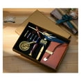 thumbnail image 4 of Vintage Feather Dip Pen Kit with 2 Replaceable Nibs, 15ml Ink, 5 Ink Sacs, Gold Wax Bar, PU Leather Notebook & Pen Holder – Premium Alloy & Goose Feather Crafted Writing Set in Retro Gift Box for, 4 of 7