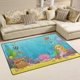 thumbnail image 2 of Coolnut Lightweight Carpet Mats, 31 x 20 inches Area Soft Rugs Floor Mat Doormat Decoration for Rooms Entrance Underwater Mermaid Box, 2 of 6
