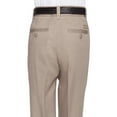 thumbnail image 3 of AKA Boys Flat Front Traditonal Fit Cotton Twill Pants Khaki Non-Elastic 20 Husky, 3 of 4