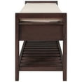 thumbnail image 4 of Shoe Rack with Cushioned Seat and Drawers, Multipurpose Entryway Storage Bench (Espresso), 4 of 29
