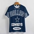 thumbnail image 3 of Dallas Cowboys Football Team Women's T-Shirt Short Sleeve T Shirts Tops Tee Ladies Loose T, 3 of 6