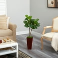 thumbnail image 4 of Nearly Natural 39" Fiddle Leaf Fig Artificial Tree in Bamboo Planter, 4 of 4