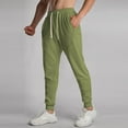 thumbnail image 4 of sususu Men Travel Pants,Men's Casual Jogger Pants for Athletic Running Fitness Training and Daily Wear Comfortable Trousers with Elastic,Green,M, 4 of 5