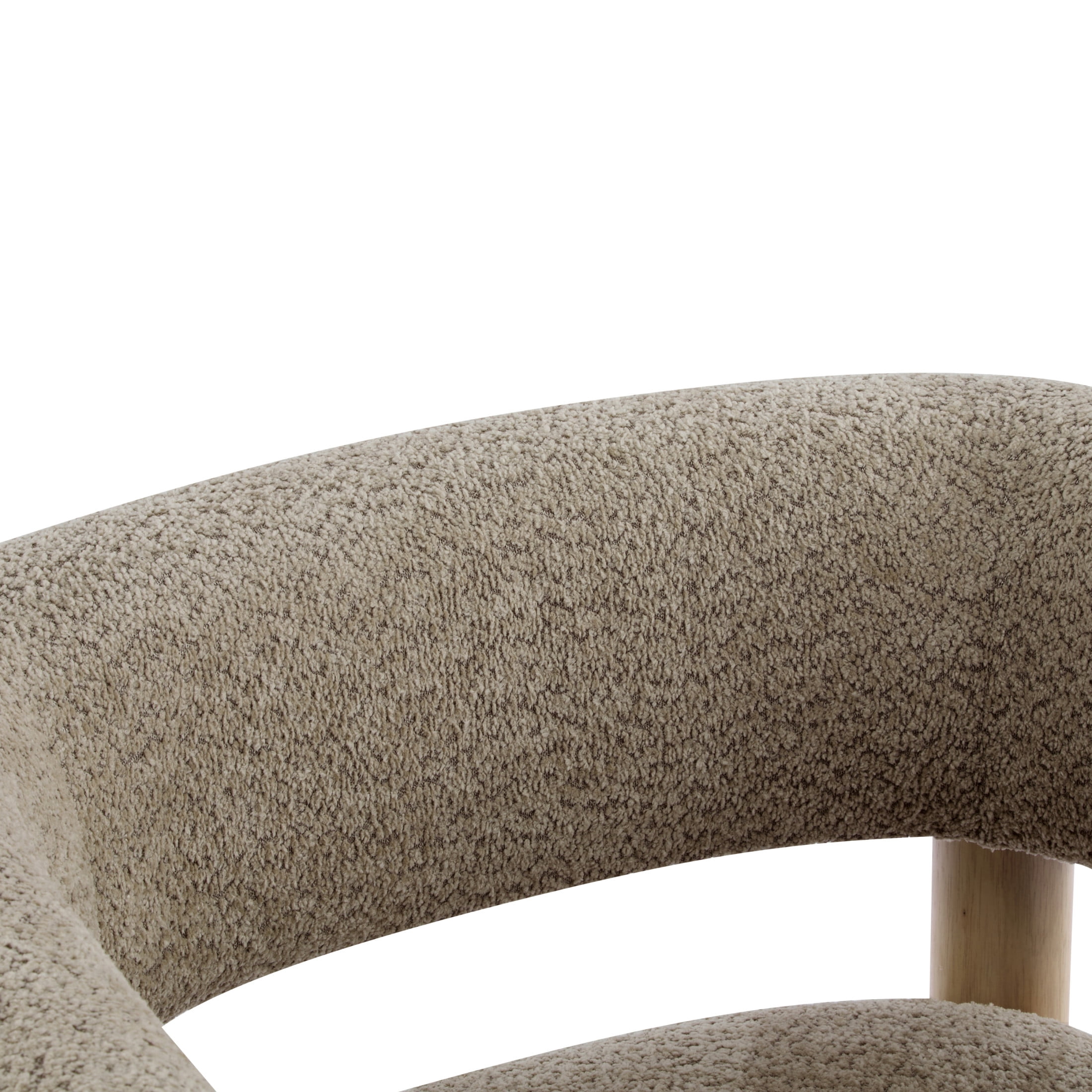 Christopher Knight Home Modern Boucle Upholstered Accent Chair, Lounge Chair with Solid Wood Legs, Camel