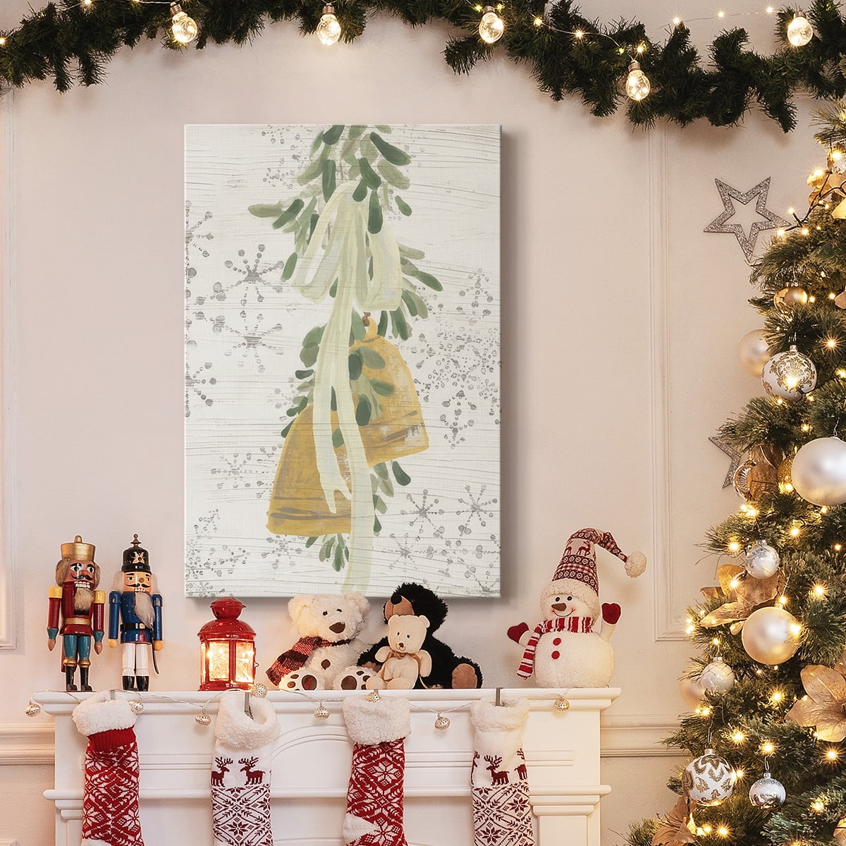 Weathered Aspen Wreath Collection B- Gallery Wrapped Canvas