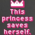 thumbnail image 2 of CafePress - This Princess Saves Herself Maternity T Shirt - Maternity Dark T-Shirt, 2 of 3