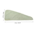 thumbnail image 2 of Unique Bargains 1 Pc Water-absorbent Floral Pattern Hair Towel for Bathroom Hotel Coral Fleece Green, 2 of 5