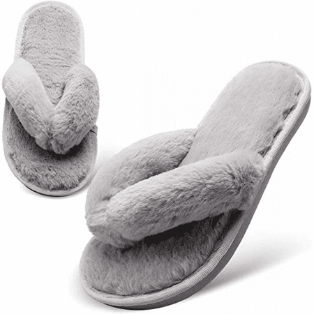 

Rush Women s Bedroom Slippers Comfort Four Season Classy Indoor Spa Slide Shoes A/Dark Gray Size: 38-39 S619