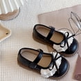 thumbnail image 2 of Viluyesy Girls Leather Dress Shoes - British Style Soft Sole Slip-On Princess Flats With Lace Bow Toddler School Party Wedding Black Size 10, 2 of 10