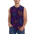 thumbnail image 2 of Lsque Colorful Snake Print Men's Cotton Blend Sleeveless Muscle Shirts (S-3XL)- Moisture Wicking, Odor Protection, UPF 30+,Small, 2 of 8