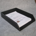 thumbnail image 3 of 4X PU Leather Collection Letter Tray, Document Desk Organizer,Stackable Office File Document Tray Holder (Black), 3 of 8