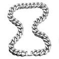 thumbnail image 5 of 19mm Heavy Men's Chain 316L Stainless Steel CURB Cuban Link Necklace Bracelet, 5 of 9