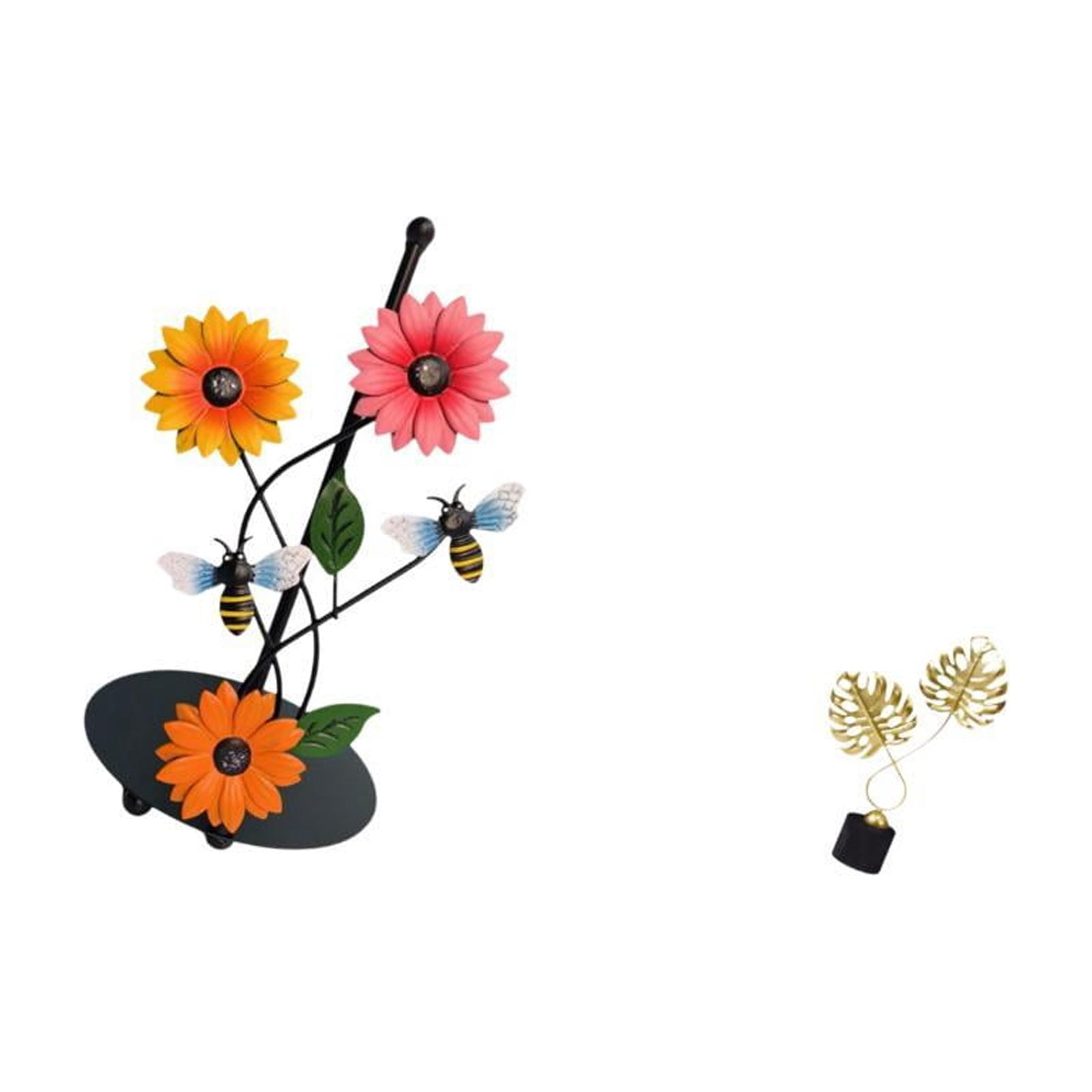 Fiocias Leaf Paper Towel Holder Dispenser Non Slip Vertical Tissue Rack Iron Figurine Statue Artwork Gift Collectible Sculpture Tabletop Ornament for Home Des